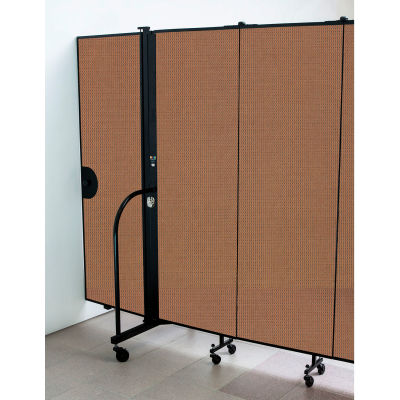 Screenflex 7'4"H Door - Mounted to End of Room Divider - Walnut