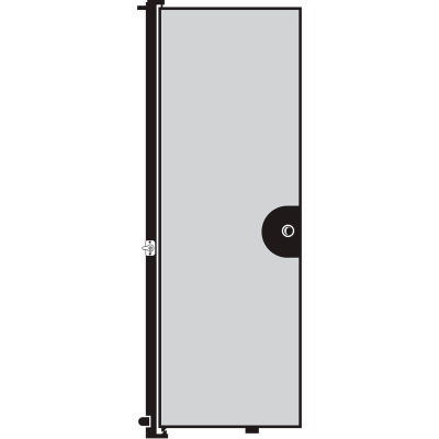 Screenflex 7'4"H Door - Mounted to End of Room Divider - Vinyl-Granite
