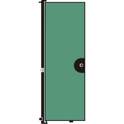 Screenflex 8'H Door - Mounted to End of Room Divider - Sea Green