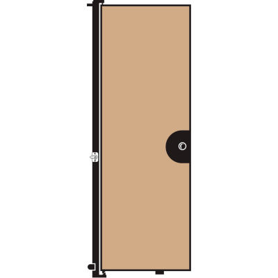Screenflex 8'H Door - Mounted to End of Room Divider - Vinyl-Hazelnut