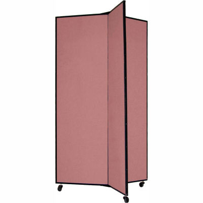 3 Panel Display Tower, 5'9"H, Fabric - Rose