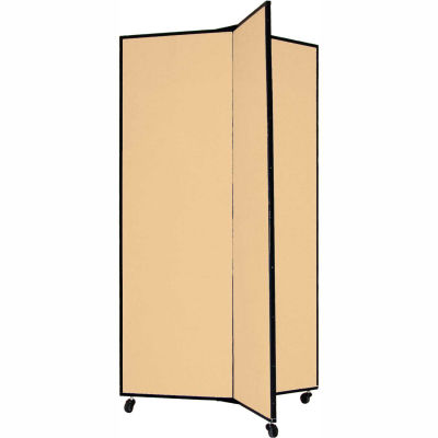 3 Panel Display Tower, 5'9"H, Fabric - Sand