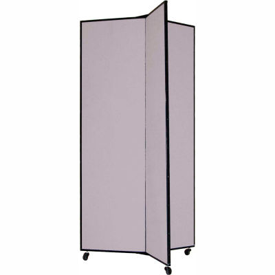 3 Panel Display Tower, 6'5"H, Fabric - Stone