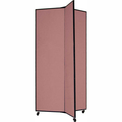 3 Panel Display Tower, 6'5"H, Fabric - Cranberry