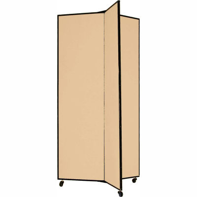 3 Panel Display Tower, 6'5"H, Fabric - Sand