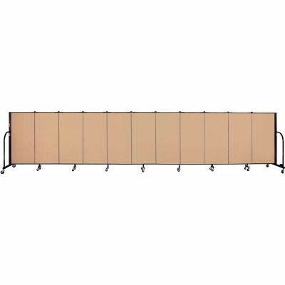 Screenflex 11 Panel Portable Room Divider, 4'H x 20'5"L, Fabric Color: Desert