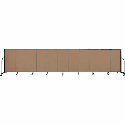 Screenflex 11 Panel Portable Room Divider, 4'H x 20'5"L, Fabric Color: Beech
