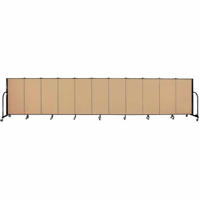 Screenflex 11 Panel Portable Room Divider, 4'H x 20'5"W, Fabric Color: Sand