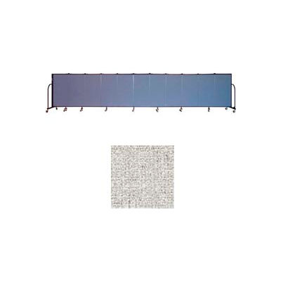Screenflex 11 Panel Portable Room Divider, 4'H x 20'5"L, Vinyl Color: Granite