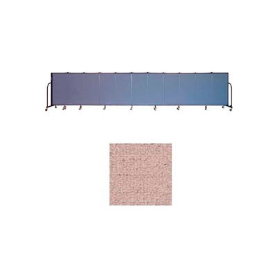 Screenflex 11 Panel Portable Room Divider, 4'H x 20'5"W, Vinyl Color: Raspberry Mist
