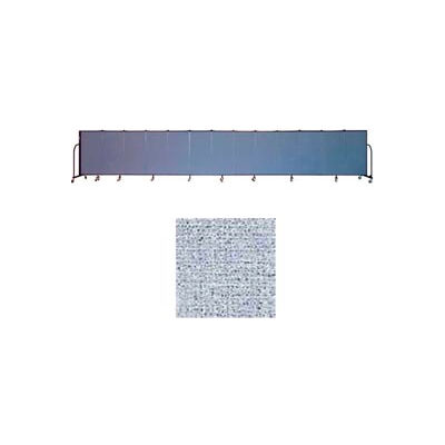 Screenflex 13 Panel Portable Room Divider, 4'H x 24'1"L, Vinyl Color: Blue Tide