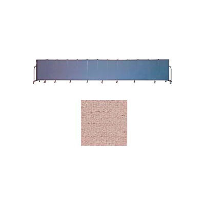 Screenflex 13 Panel Portable Room Divider, 4'H x 24'1"W, Vinyl Color: Raspberry Mist