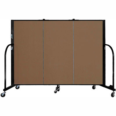Screenflex 3 Panel Portable Room Divider, 4'H x 5'9"L, Fabric Color: Oatmeal