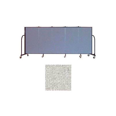 Screenflex 5 Panel Portable Room Divider, 4'H x 9'5"L, Vinyl Color: Granite