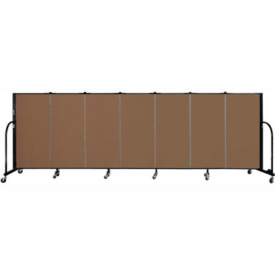 Screenflex 7 Panel Portable Room Divider, 4'H x 13'1"L Fabric Color: Oatmeal