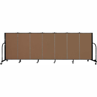 Screenflex 7 Panel Portable Room Divider, 4'H x 13'1"W Fabric Color: Oatmeal