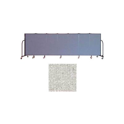 Screenflex 7 Panel Portable Room Divider, 4'H x 13'1"W Vinyl Color: Granite