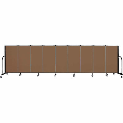 Screenflex 9 Panel Portable Room Divider, 4'H x 16'9"W, Fabric Color: Oatmeal