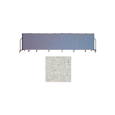 Screenflex 9 Panel Portable Room Divider, 4'H x 16'9"L, Vinyl Color: Granite