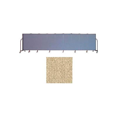 Screenflex 9 Panel Portable Room Divider, 4'H x 16'9"W, Vinyl Color: Sandalwood