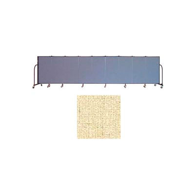 Screenflex 9 Panel Portable Room Divider, 4'H x 16'9"W, Vinyl Color: Hazelnut