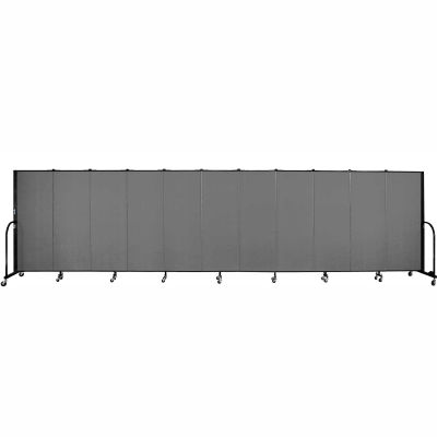 Screenflex 11 Panel Portable Room Divider, 5'H x 20'5"W, Fabric Color: Stone