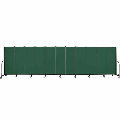 Screenflex 11 Panel Portable Room Divider, 5'H x 20'5"W, Fabric Color: Mallard