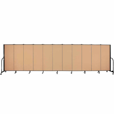 Screenflex 11 Panel Portable Room Divider, 5'H x 20'5"W, Fabric Color: Desert