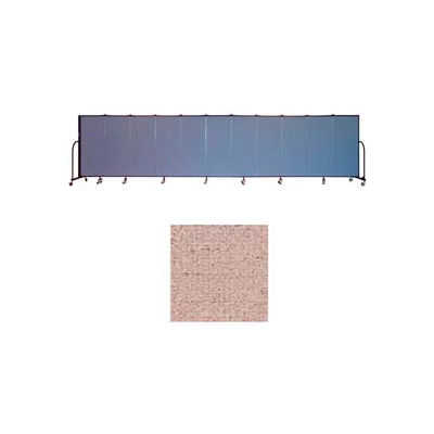 Screenflex 11 Panel Portable Room Divider, 5'H x 20'5"L, Vinyl Color: Raspberry Mist