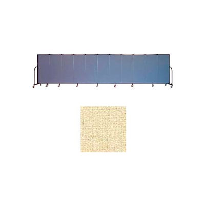 Screenflex 11 Panel Portable Room Divider, 5'H x 20'5"L, Vinyl Color: Hazelnut