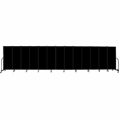 Screenflex 13 Panel Portable Room Divider, 5'H x 24'1"W, Fabric Color: Charcoal Black