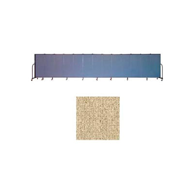 Screenflex 13 Panel Portable Room Divider, 5'H x 24'1"L, Vinyl Color: Sandalwood