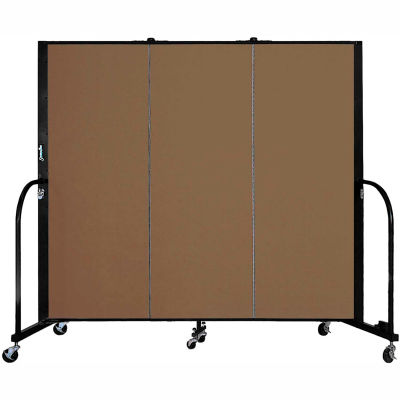 Screenflex 3 Panel Portable Room Divider, 5'H x 5'9"L, Fabric Color: Oatmeal