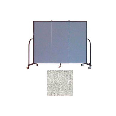 Screenflex 3 Panel Portable Room Divider, 5'H x 5'9"L, Vinyl Color: Granite