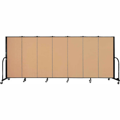 Screenflex 7 Panel Portable Room Divider, 5'H x 13'1"W, Fabric Color: Desert