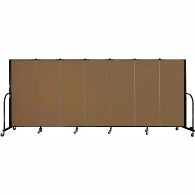 Screenflex 7 Panel Portable Room Divider, 5'H x 13'1"W, Fabric Color: Oatmeal