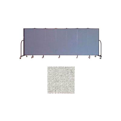 Screenflex 7 Panel Portable Room Divider, 5'H x 13'1"L, Vinyl Color: Granite