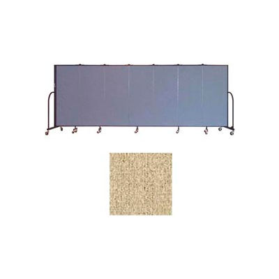 Screenflex 7 Panel Portable Room Divider, 5'H x 13'1"L, Vinyl Color: Sandalwood