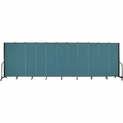 Screenflex Portable Room Divider - 11 Panel - 6'H x 20'5"L - Lake