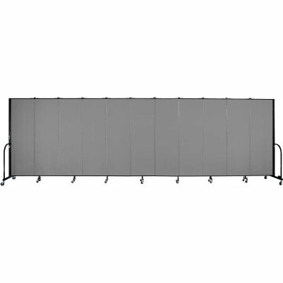 Screenflex Portable Room Divider - 11 Panel - 6'H x 20'5"W - Stone