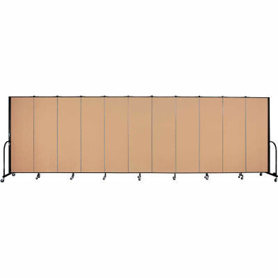 Screenflex Portable Room Divider - 11 Panel - 6'H x 20'5"L - Desert