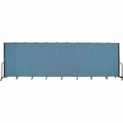 Screenflex Portable Room Divider - 11 Panel - 6'H x 20'5"W -  Summer Blue