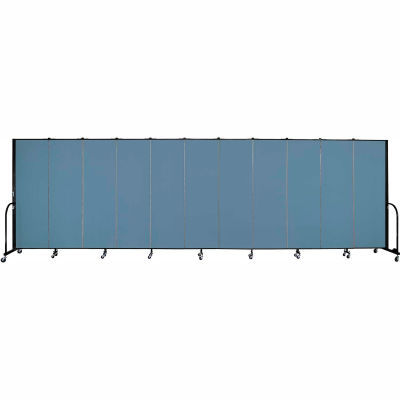 Screenflex Portable Room Divider - 11 Panel - 6'H x 20'5"W - Summer Blue