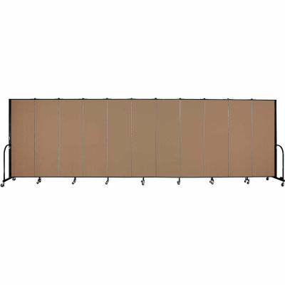 Screenflex Portable Room Divider - 11 Panel - 6'H x 20'5"W - Beech
