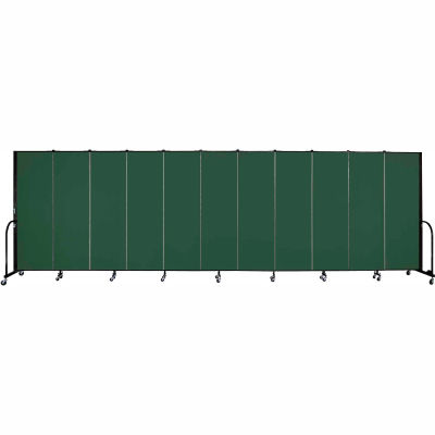 Screenflex Portable Room Divider - 11 Panel - 6'H x 20'5"W - Green