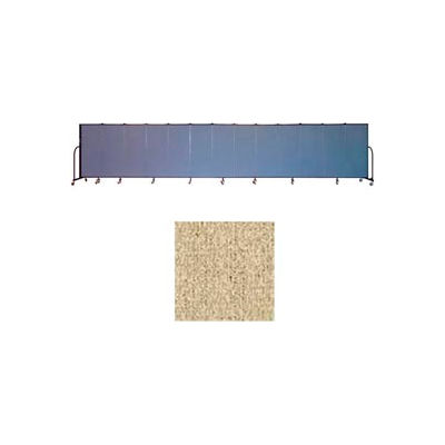 Screenflex 11 Panel Portable Room Divider, 6'H x 20'5"W, Vinyl Color: Sandalwood