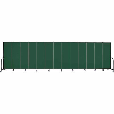 Screenflex Portable Room Divider - 13 Panel - 6'H x 24'1"W - Mallard