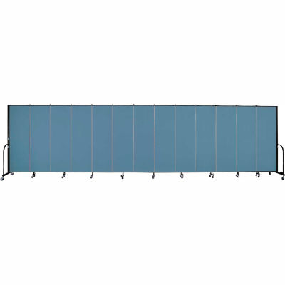 Screenflex Portable Room Divider - 13 Panel - 6'H x 24'1"L -  Summer Blue