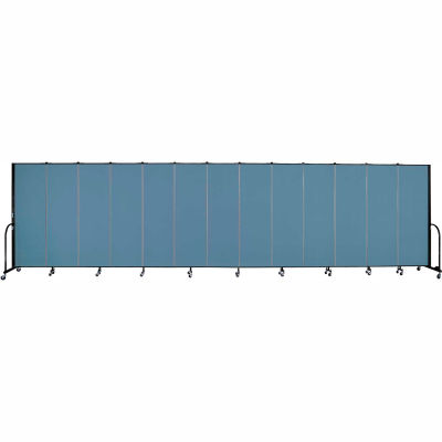 Screenflex Portable Room Divider - 13 Panel - 6'H x 24'1"L - Summer Blue