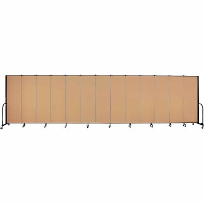 Screenflex Portable Room Divider - 13 Panel - 6'H x 24'1"L - Sand